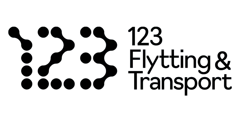 123 flytting og transport logo