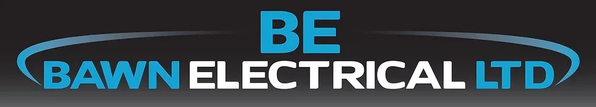 Bawn Electrical Ltd company logo with blue and white text on dark background.