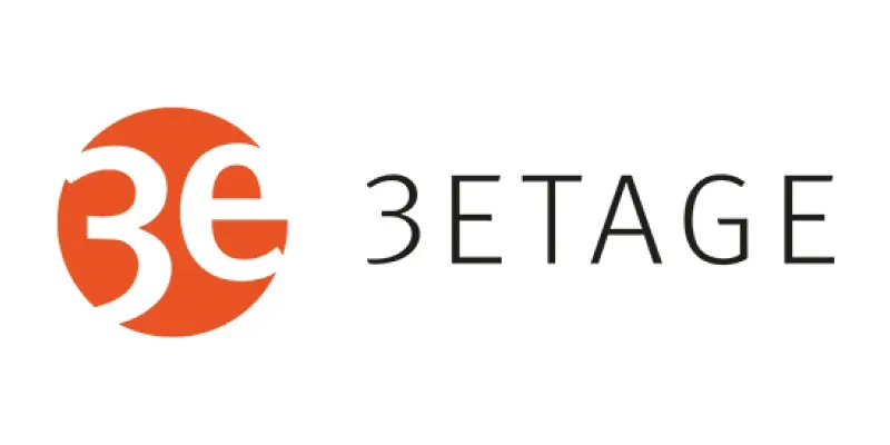 Logotyp från mäklarbyrån 3etage.