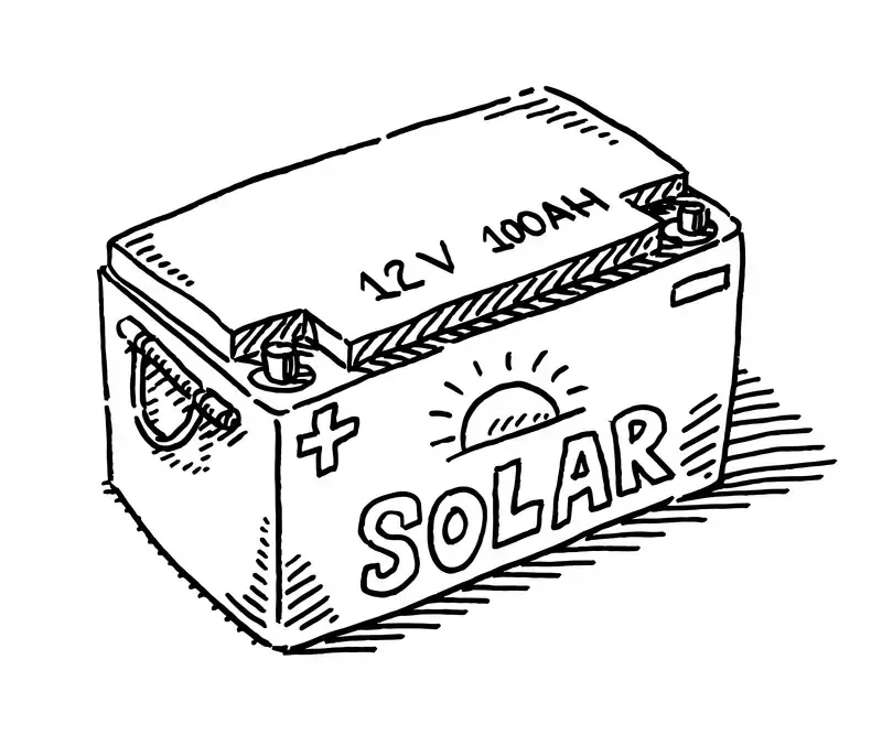 Illustration på solcellsbatteri.