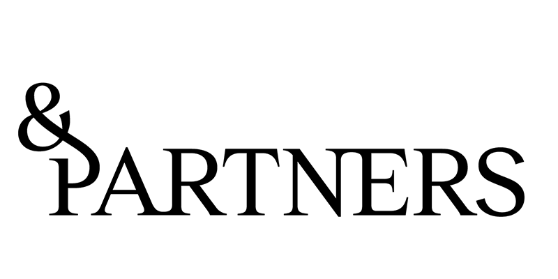 &Partners-logo i sort serifskrift.
