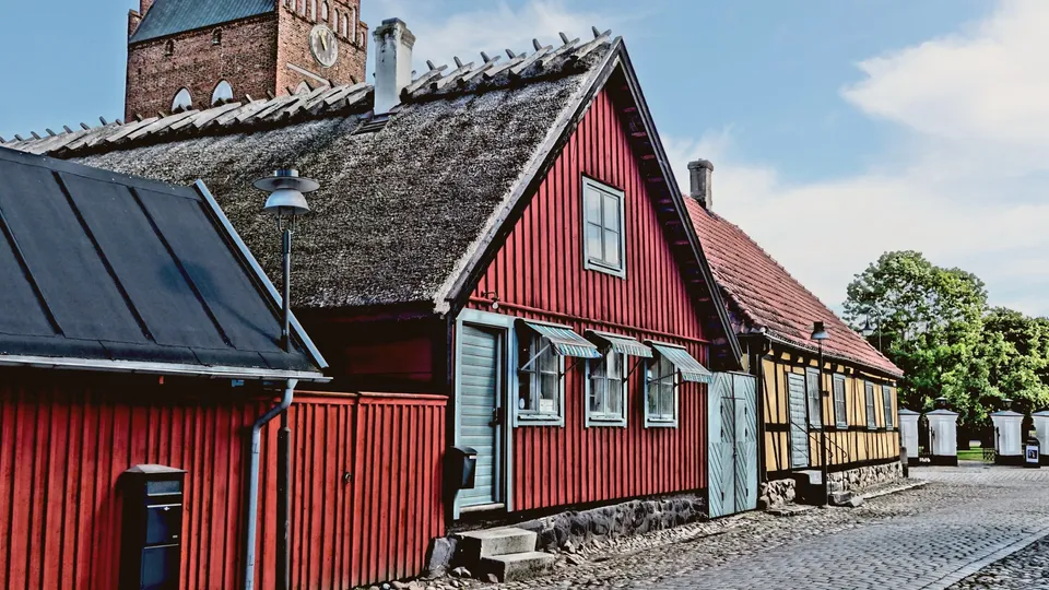 Vy från Åhus i Skåne län.