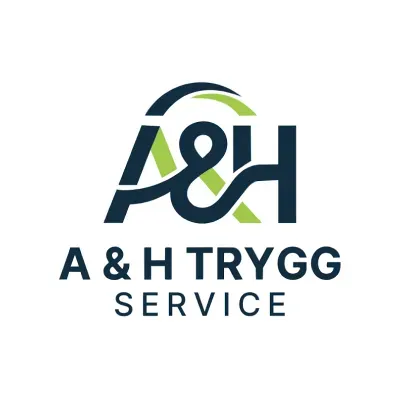 Städföretaget AH Tryggservice logotyp.