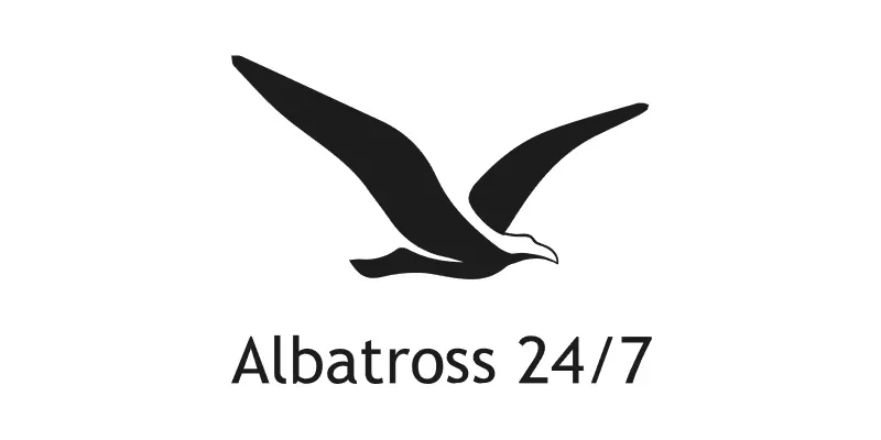 Flyttfirman Albatross 24/7:s logotyp.
