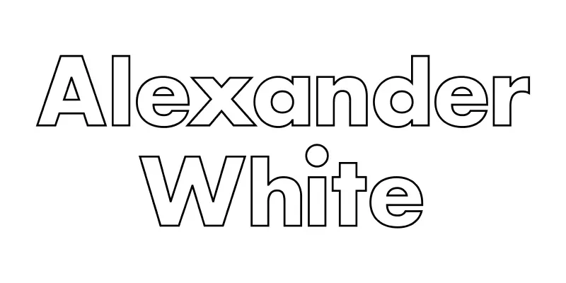 Mäklarbyrån Alexander Whites logotyp.