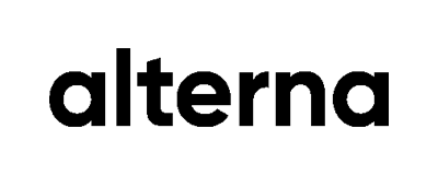 Logo de texto Alterna en negro.