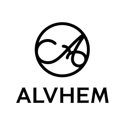 Mäklarbyrån Alvhems logotyp.