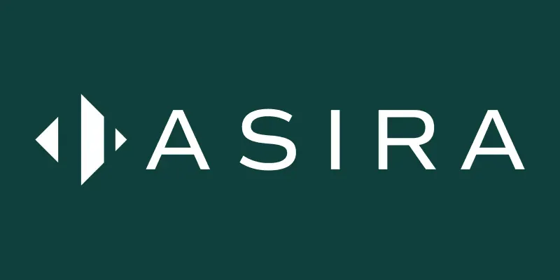Logotyp från mäklarbyrån Asira.