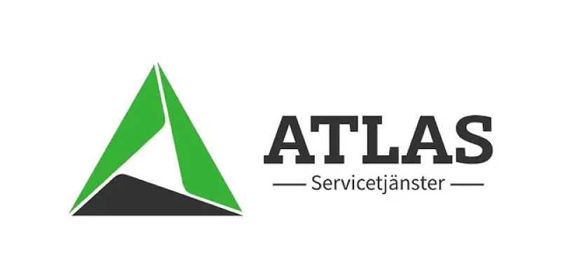Flytt- och serviceföretaget Atlas servicetjänster logotyp.