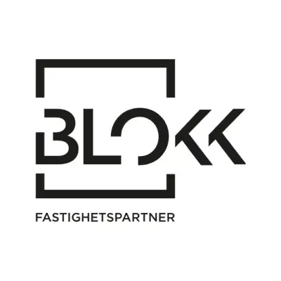 Logotyp från mäklarbyrån Blokk.