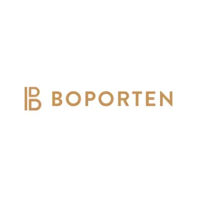 Logotyp från mäklarbyrån Boporten.
