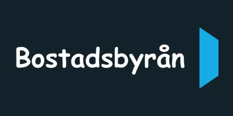 Logotyp från mäklarföretaget Bostadsbyrån.