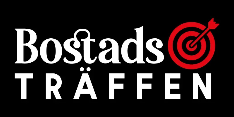 Logotyp från mäklarbyrån Bostadsträffen.