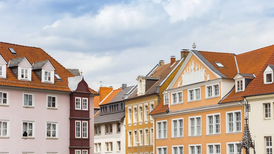 Bunte historische Häuser in Braunschweig