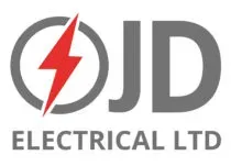 JD Electrical Ltd logo with red lightning bolt and gray circle.