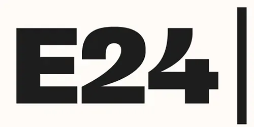 E24-logo med svart tekst og vertikal strek.