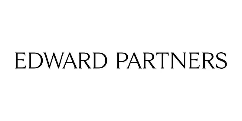 Logotyp från mäklarbyrån Edward & Partners i Stockholm.