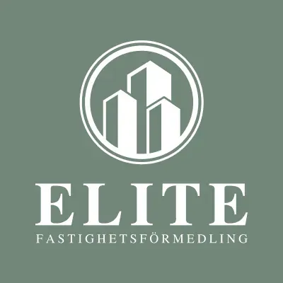 Logotyp från mäklarbyrån Elite.