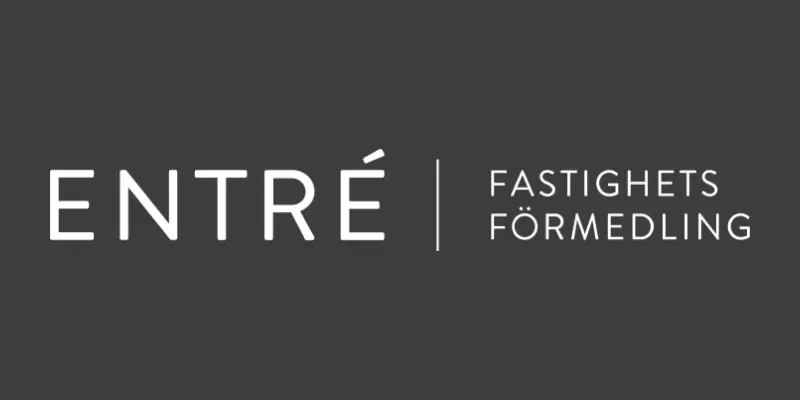 Mäklarbyrån Entré Fastighetsförmedlings logotyp.