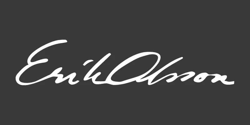 Logotyp från mäklarbyrån Erik Olsson.