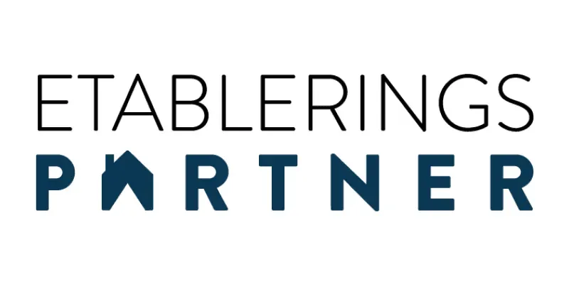 Logotyp från mäklarbyrån Etablingspartner.