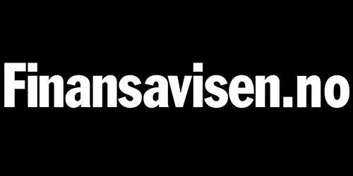 Finansavisen.no logotekst på svart bakgrunn.