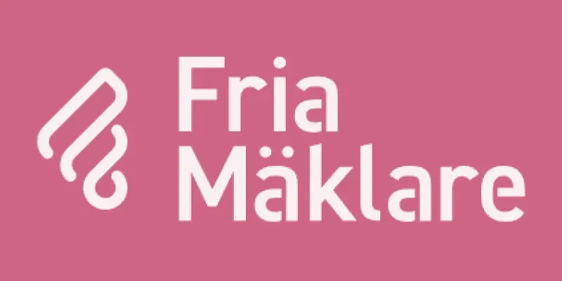 Logotyp från mäklarföretaget Fria Mäklare.