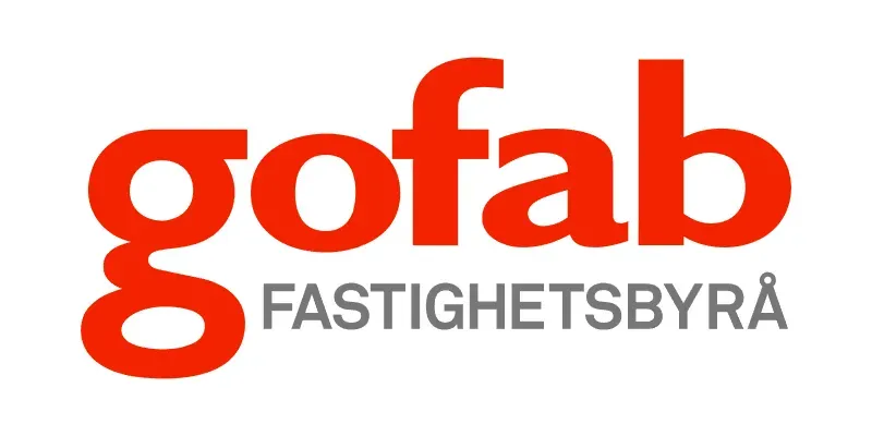 Mäklarbyrån Gofab Fastighetsbyrås logotyp.