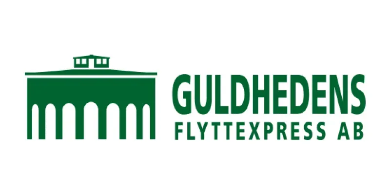 Flyttfirman Guldhedens Flyttexpress AB:s logotyp