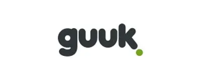 Logo de Guuk con texto oscuro y punto verde.