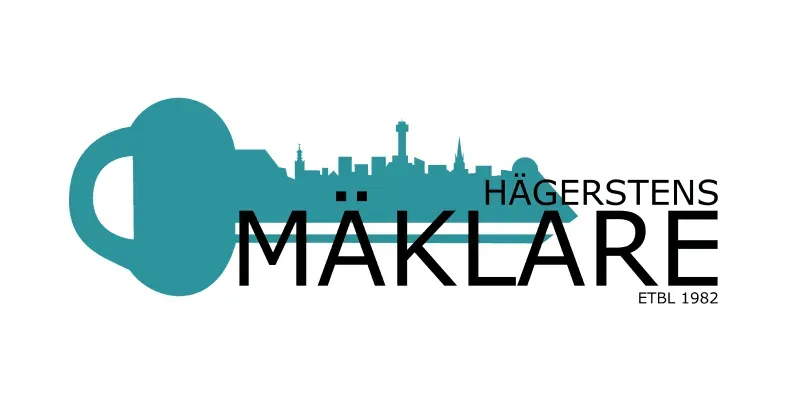 Logotyp från mäklarbyrån Hägerstens Mäklare.