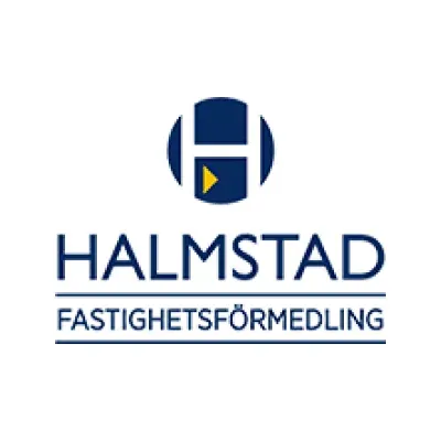 Mäklarbyrån Halmstad Fastighetsförmedlings logotyp.