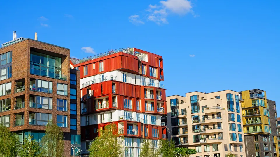 Moderne Wohngebäude in der Hamburger HafenCity