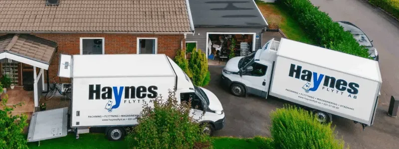 Haynes Flytt flyttfirma vid en villaflytt.