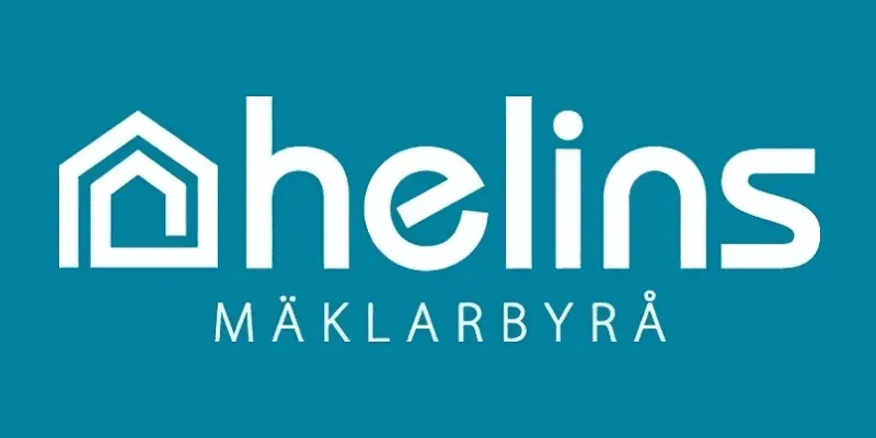 Logotyp från mäklarfirman Helins Mäklarbyrå.