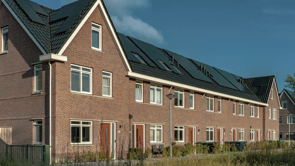 home with sun panels