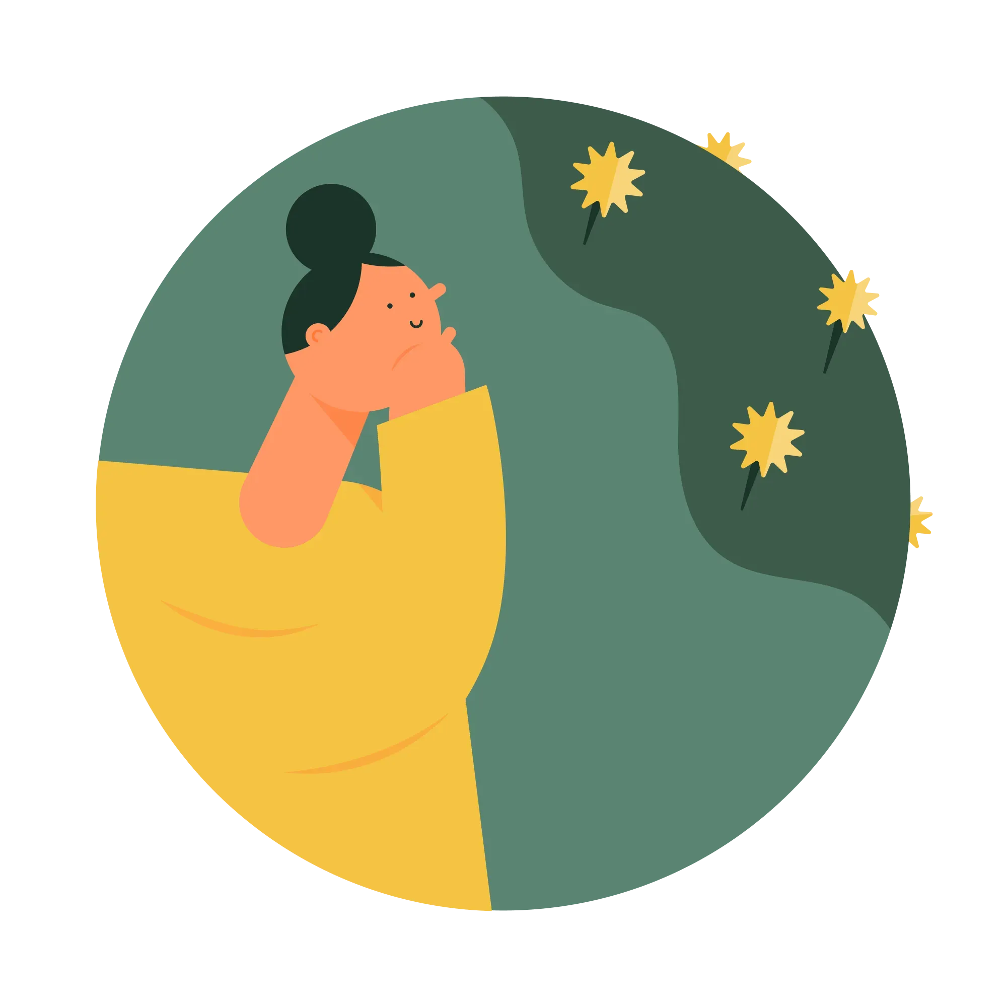 Illustration of a person consulting a map.