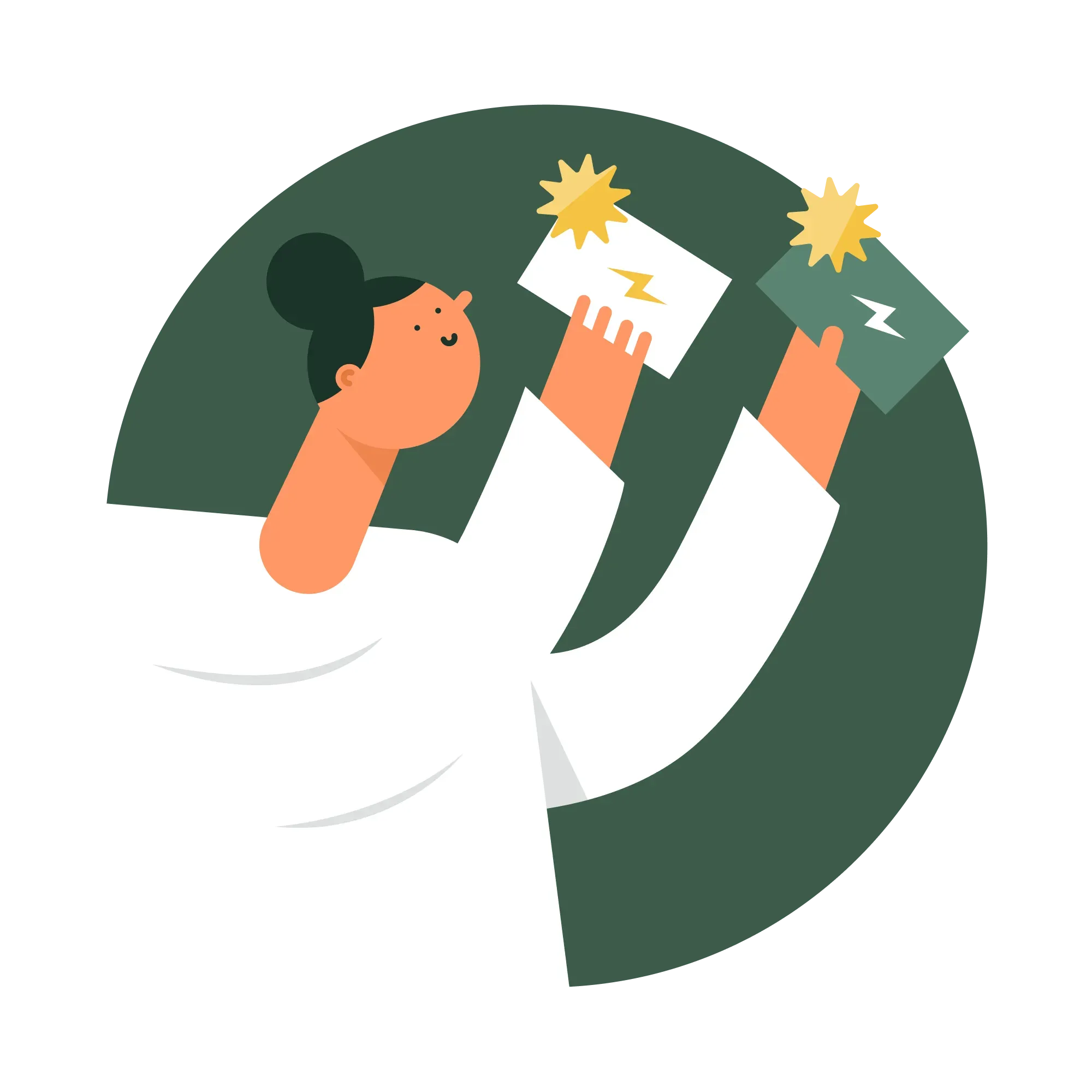 Illustration of a person comparing two solar battery offers