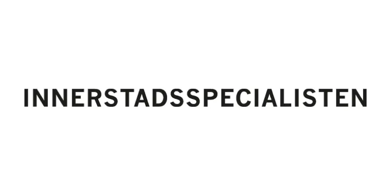 Mäklarbyrån Innerstadsspecialistens logotyp.