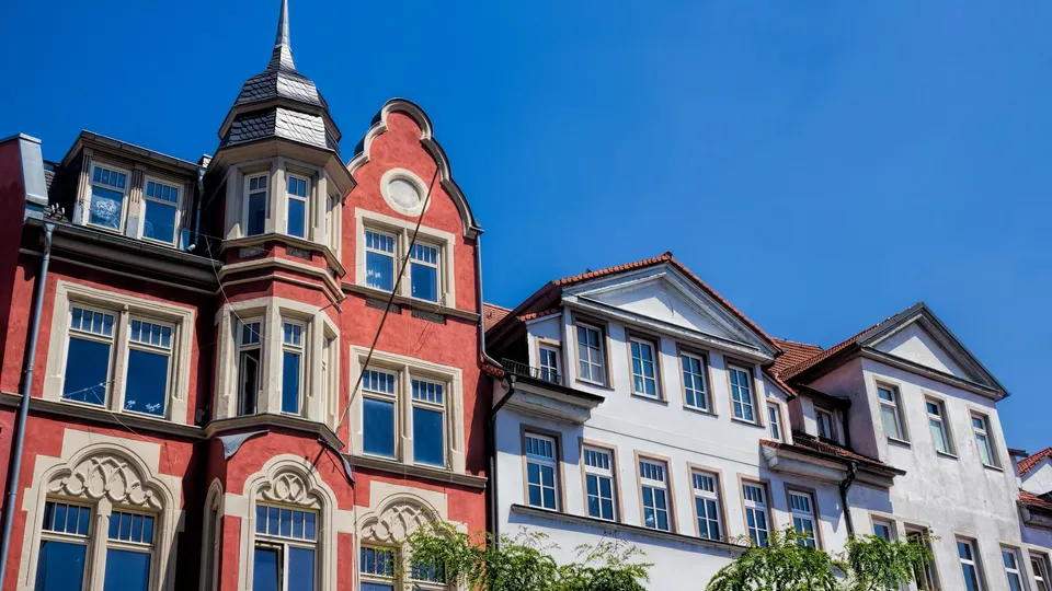 Historische Gebäudefassaden in Jena
