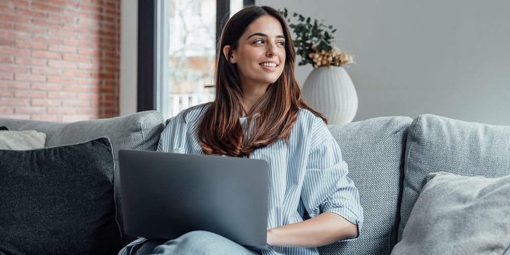 Woman with a laptop