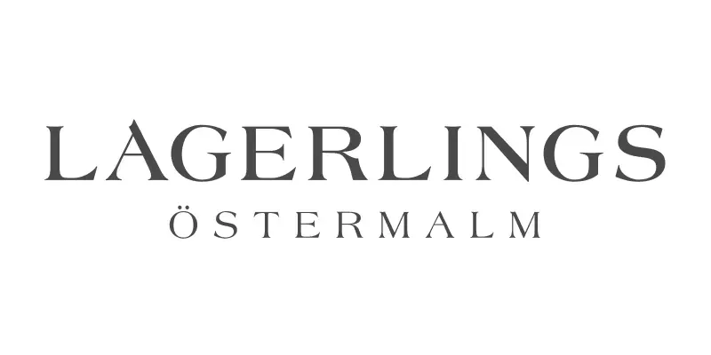Mäklarbyrån Lagerlings Fastighetsmäkleris logotyp.