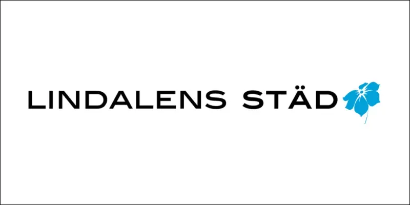 Logotyp för städfirman Lindalens städ