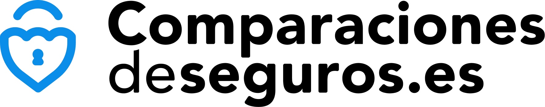 Logo de Comparaciones deseguros.es con icono de candado en forma de corazón azul.