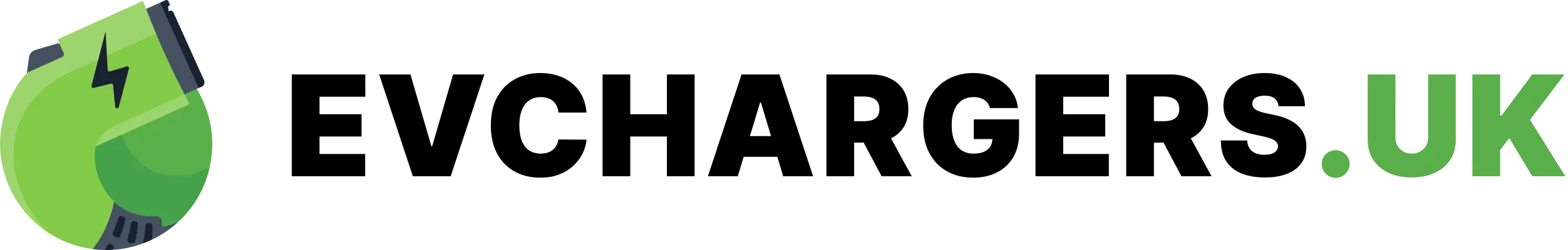 Dark version of the EVchargers.uk logo