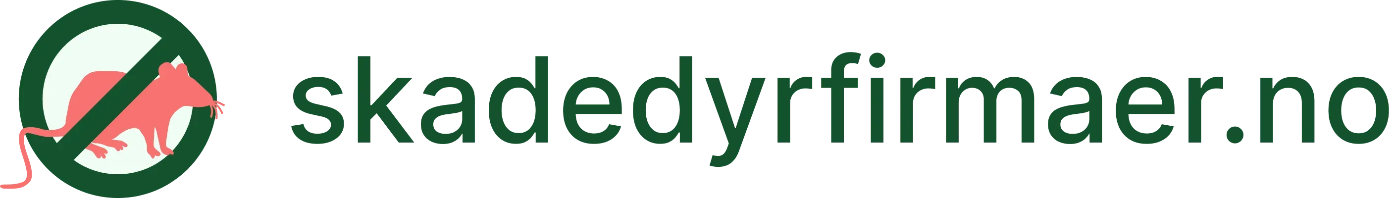 Skadedyrfirmaer.no logo med grønn tekst