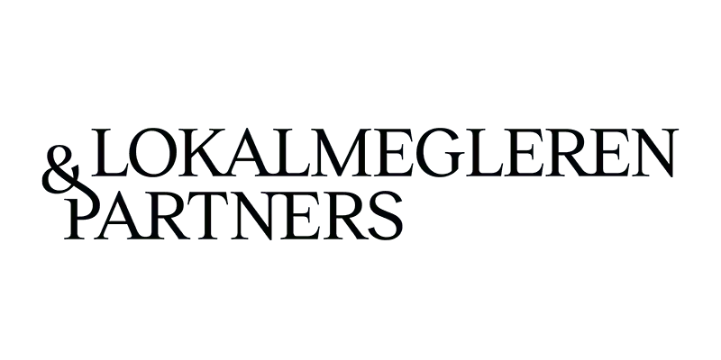 Logo til lokalmegleren &partners i svart tekst