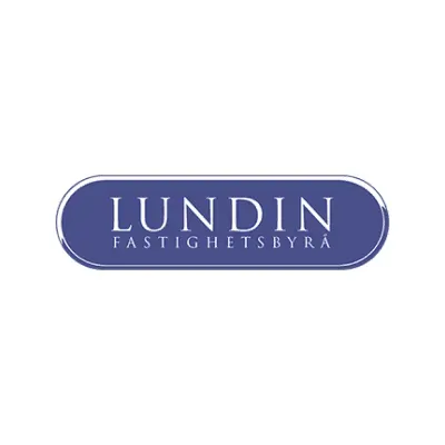 Mäklarbyrån Lundin Fastighetsbyrås logotyp.