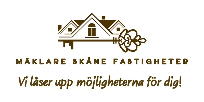 Mäklarbyrån Mäklare Skånefastigheters logotyp.