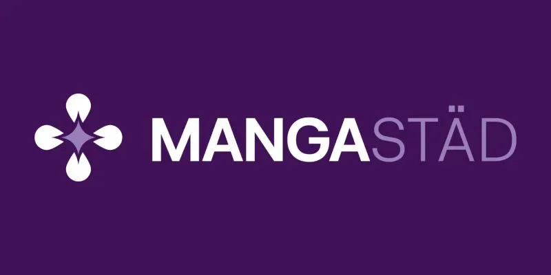 Manga städ lila logotyp.